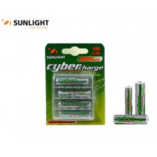 SUNLIGHT ΜΠΑTAΡΙΕΣ ΕΠΑΝΑΦΟΡΤΙΖΟΜΕΝΕΣ AAA NI-MH (1000MAH) 